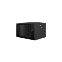 Two-section seinapealne riiulikapp 19" 6U 600x600 must Lanberg (flat pack)