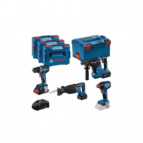 BOSCH. 18V COMBO KIT (GSR 18V-90C +GDX 18V-210C +GBH 18V-24C +GSA 18V-28) 1xPC4.0Ah 2xPC5.5Ah ...