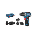 BOSCH. GSR 12V-35 FC 2x3,0Ah 35/20Nm SCREWDRIVER HEADS +4x GFA LB