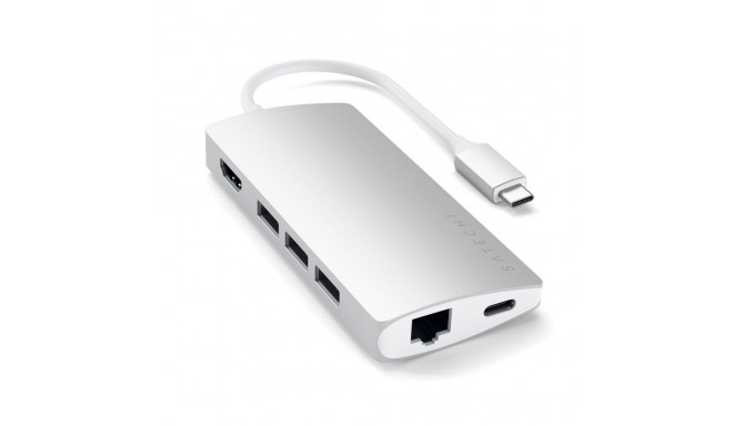 Satechi ST-TCMA2S laptop dock/port replicator USB 3.2 Gen 1 (3.1 Gen 1) Type-C Silver