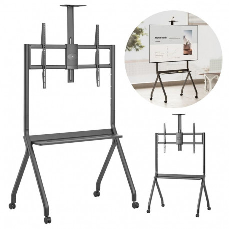 Maclean TV alus/käru, kaamerariiul, ratastel, 55-100", max kandevõime 120kg/10kg riiul, max VESA 900