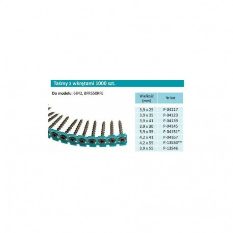 Makita F-30913 Collated Screws fine 3,9x25mm