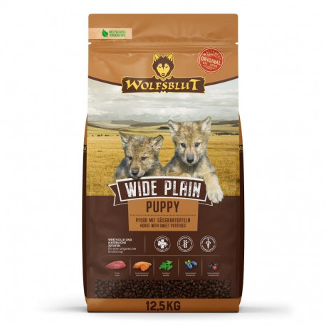 WOLFSBLUT Wide Plain Puppy hobusega bataadiga kuiv koeratoit 12,5kg