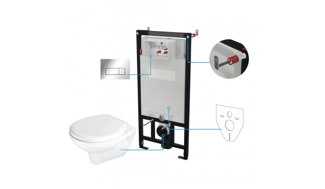 Concealed WC set 6 in 1