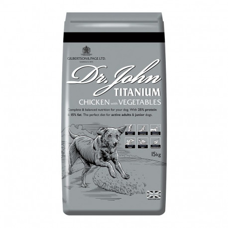 DR JOHN Titanium Chicken - dry dog food - 15kg