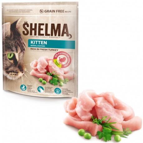 SHELMA kassipoegadele kalkunirikas kuiv kassitoit 750g