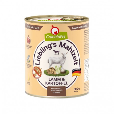 GRANATAPET Liebling's Mahlzeit lambaliha ja kartul märg koeratoit 800g