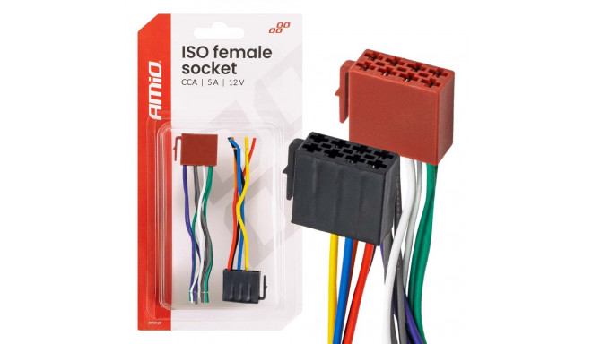 Złącze żeńskie iso cca 5a 12v amio-04444
