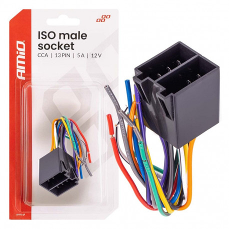 integreeritud isane iso cca 13pin 5a 12v amio-04445 zühendus