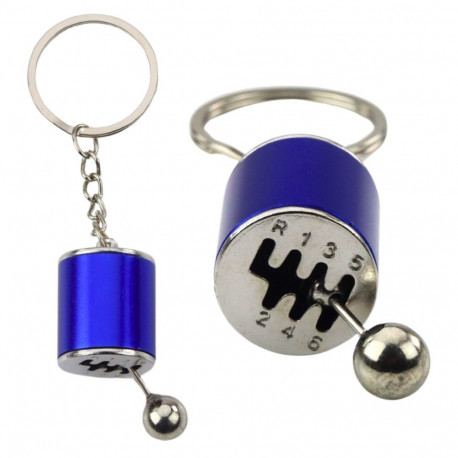 Brelok Metalowy Do Kluczy Skrzynia Biegów Ruchoma Niebieski