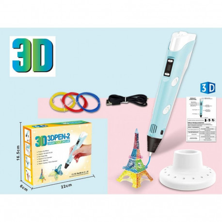 3D-pliiatsi komplekt filamentiga USB-toitekaabliga