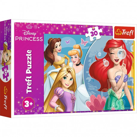Trefl pusle 18308, 30-osaline, Disney Princess, printsesside ilus päev