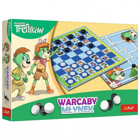 lauamäng warcaby ja młynek Rodzina Treflików Trefl 02658