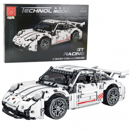 Klocki Konstrukcyjne Samochód GT Racing Biały 1:14 1268 el.