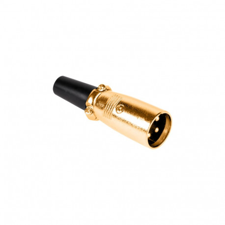 Wtyk mikrofonowy męski GOLD (5 tk.)