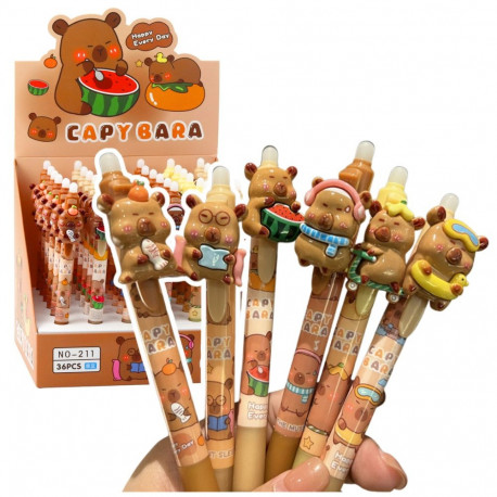 automaatne kustutatav kapibara 3D sinine tindiga pastapliiats