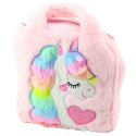 plüüsist laste kott ükssarvikuga reguleeritav õlarihm roosa 24x9cm
