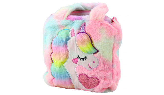 pluusist laste kott ükssarvikuga reguleeritav õlarihm pastellne 24x9cm