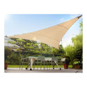 Żagiel ogrodowy zacieniacz UV polüester 5m kolmnurk GreenBlue GB502 kreemjas hüdrofoobne pind