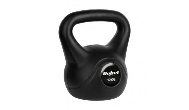 Kettlebell bitumiczny 12 kg REBEL ACTIVE