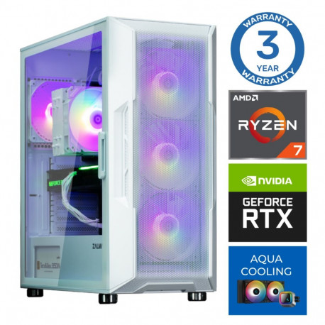 INTOP AQUA Ryzen 7 7700X 16GB DDR5 500SSD M.2 NVME RTX5050 8GB no-OS