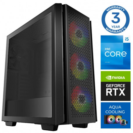 INTOP AQUA i5-14400F 32GB DDR5 1TB SSD M.2 NVME RTX5050 8GB no-OS