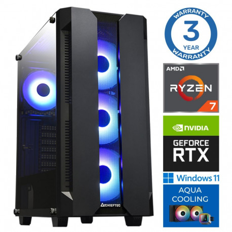 INTOP AQUA Ryzen 7 7700X 64GB DDR5 2TB SSD M.2 NVME+2TB RTX5050 8GB WIN11Pro
