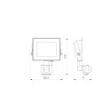 LED line LITE prožektor LUMINO 20W 4000K 2000lm koos liikumisanduriga, IP44