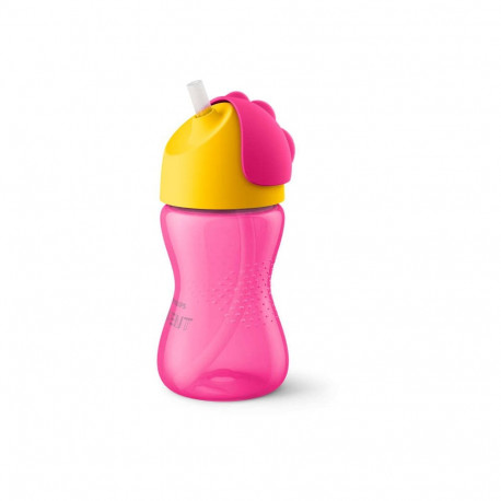 Philips AVENT Krūzīte ar elastīgu salmiņu  300 ml  12M+  rozā SCF798/02