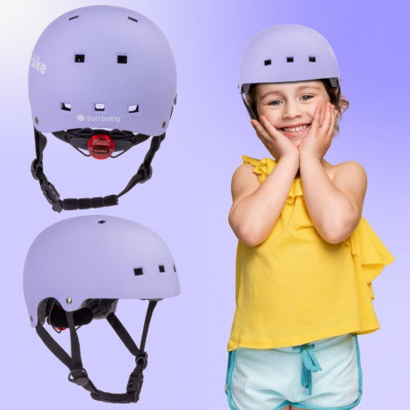 Kask rowerowy dla dzieci perfect fit  FLOWER BIKE - Love 2 RIDE, rozm. S, 50-54 cm z lampką LED i kl