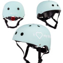 Kask M dla dzieci 3-7 lat HEART BIKE - SUN BABY z lampką LED miętowy