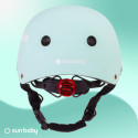 Kask M dla dzieci 3-7 lat HEART BIKE - SUN BABY z lampką LED miętowy
