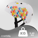 Kask M dla dzieci 3-7 lat TRACKER - SUN BABY z lampką LED cubic biały