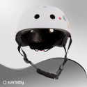Kask M dla dzieci 3-7 lat TRACKER - SUN BABY z lampką LED cubic biały