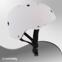 Kask M dla dzieci 3-7 lat TRACKER - SUN BABY z lampką LED cubic biały