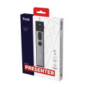 Presentation Remote - Trust Kazun Wireless Presenter with Red Laser Pointer, 10m Range, Aluminium, B