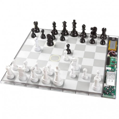 Electronic Chess Set - DGT Centaur Crystal Edition, 40x40 cm, Rechargeable Battery, Electronic Paper