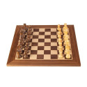 Chess Set - Manopoulos Walnut Oak 40x40cm Staunton Weighted Pieces