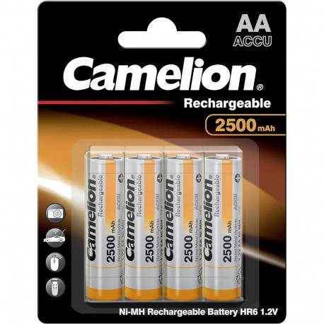 Rechargeable Battery - Camelion HR6 AA 2500mAh 1.2V 4 Pack