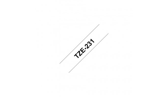 Brother TZE-231 label-making tape Black on white