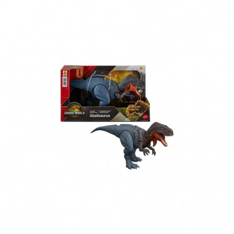 Jurassic World Rebirth Wild Roar Abelisaurus Dinosaur Toy, Tail Controlled Attack Chomp &amp; So