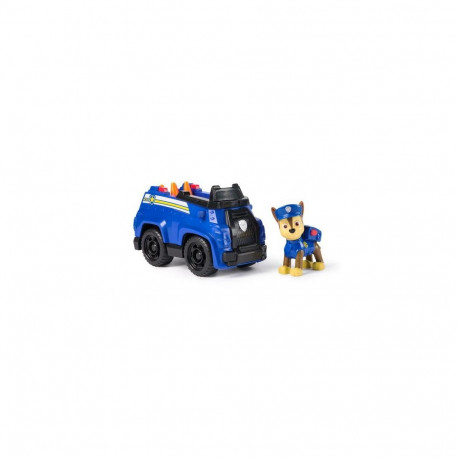 PAW Patrol , Chase’s Patrol Cruiser, Toy Car with Collectible Action Figure, Sustainably Minded Kids