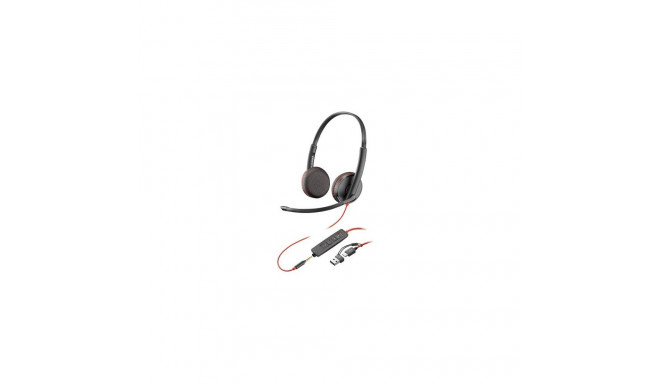 Poly Blackwire 3225 Stereo USB-C Headset +3.5mm Plug +USB-C/A Adapter
