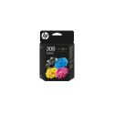 HP 308 2-Pack Black/Tri-color Original Ink Cartridge Combo