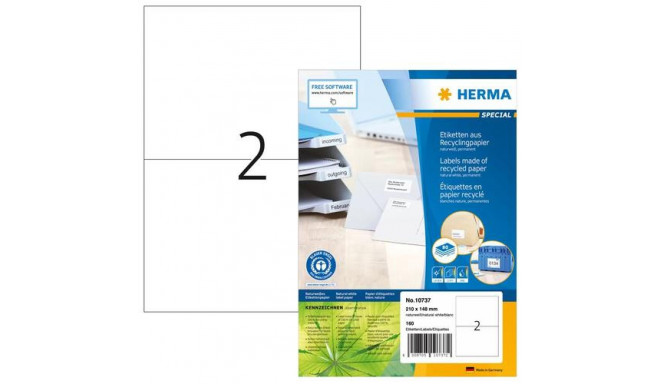 HERMA 10737 printer label White Self-adhesive printer label