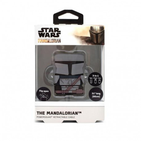Thumbs Up PowerSquad The Mandalorian USB cable 0.6 m USB A USB C/Micro-USB B/Lightning Black, Grey