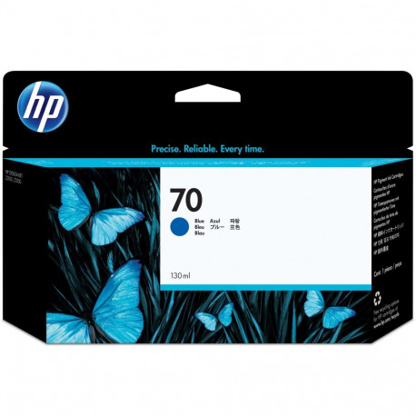 "HP 70 original Ink cartridge C9458A blue standard capacity 130ml 1-pack with Vivera Ink cartridge"
