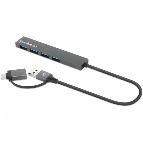 "MANHATTAN Kombo-Hub 4Port USB 3.0 Typ-C/Typ-A 4xUSB-A Buchse"