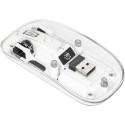 "MANHATTAN Funkmaus USB-A 4Tasten RGB LED weiß transparent"