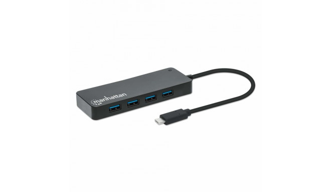 "MANHATTAN 7-Port USB Hub C-Stecker A-Buchse 5Gbit/s schwar"